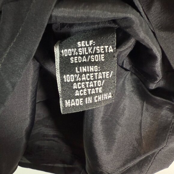 Tibi Silk Printed Lightweight Mini Skirt Black Brown M - Picture 6 of 6